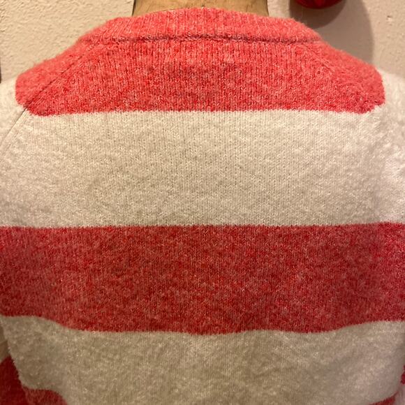 Caslon Cozy Striped Crew Neck Fuzzy Sweater Size S - Picture 11 of 14